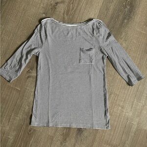 3/4 sleeve striped tee